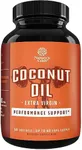 Pure Coconut Oil Softgels 1000mg - Extra Virgin Coconut Oil Supplement for Heart Health and Energy Booster with Caprylic Acid Hair Skin and Nails Vitamins - MCT Coconut Oil Pills Softgels