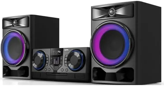 Pyle Mini Hi-Fi Bluetooth Stereo System – 3-Piece CD Player with Speakers, MP3, FM Radio, USB Recording, Subwoofer, DSP-Tech, Equalizer Settings, Compact Home Stereo System with Remote Control (Black)