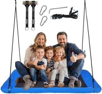 GCCSJ Swing for Kids and Adults 660lb Giant 60" Platform Tree Swing,Waterproof with Durable Steel Frame,Tree Swings for Kids Outdoor, Kids Swing, Outdoor Swing for Kids, Swing for Kids Outdoor(Blue)
