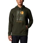 Columbia Men's Trek Graphic Hoodie, Greenscape/Linear Drifts, Large