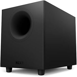 NZXT Relay PC Gaming Subwoofer - AP-SUB80-US - Deep, Powerful Bass - Compact Design - 140 Watts - Down-Firing 6.5" Driver - Crossover & Phase Control - Black