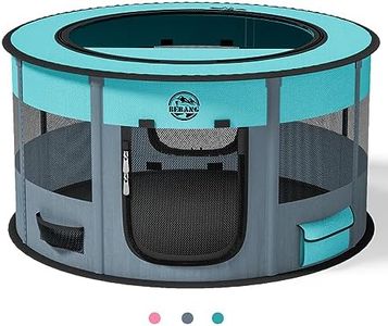 Playpen for Dogs, 44"*44"*24" Large Foldable Pet Play Pens Indoor Outdoor Exercise Pen with Carrying Case Food Bowl for Cat Puppy Rabbit Grey