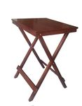 fplus™ Multipurpose Teak Wood Folding Table 18x20x27 Inches (WxDxH) Walnut Finish, Brown Colour
