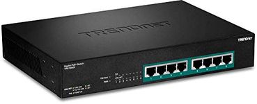 TRENDnet 8-Port Gigabit Full Power Poe+ Switch, 8 x Gigabit PoE+ Ports, 240W Power Budget, 16Gbps Switching Capacity, Rack Mountable, Ethernet Network Switch, Metal, Lifetime Protection, TPE-TG80F