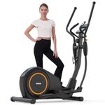 YAMO Elliptical Machine, Elliptical Trainer with Hyper-Quiet Magnetic Driving System, Elliptical Exercise Machine for Home with Pulse Monitor, 8 Resistance Levels