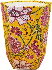 Waste Basket | Decorative Small Waste Basket | Cute Bedroom Trash Can | Pink Trash Can (Yellow & Pink)