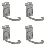 StoreWALL Heavy Duty Slatwall J-Hook Bike Hook with CamLok (Pack of 4)
