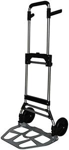 PAVO 8001040 Premium Foldable Transport Trolley/Handtruck max Loading: 120 kg-TÜV/GS certificated, Metal/Black