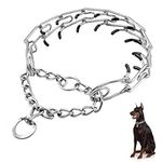 Prong Collars for Dog Training, Anti Bark Collars for Dogs, Adjustable Silver Necklace, Durable Thick Prong Collars, Suitable for Large Medium Small Dogs (3.5mm*55cm)