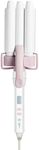 Mane 0.86" Triple Ripple Mini Waver & Power Base Hair Tool Bundle - Mini 3 Barrel Hair Waver for Natural-Looking Waves, Frizz-Free Volume & Beachy Texture - Includes Power Bottom Base (1 Count)
