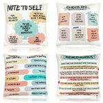 Qunclay 4 Pcs Throw Pillow Cover Mental Health Decorative Pillowcase Inspirational Therapist Gifts for Women Therapy Office Consulting Room, 18 x 18 Inches