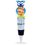 Puzzled Owl Multi Color Wine Décor LED Glass Stoppers - Animal Theme - Unique and Elegant Gift - Item #6075