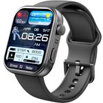 TOZO S6 Smartwatch 1.85" AMOLED Ultra-Clear Screen Dynamic Watch Faces Bluetooth Call,100+ Sports Modes Fitness Watch Activity Tracker with Heart Rate/Sleep/Blood Oxygen Monitor IP68 Waterproof Black