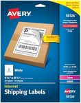 Avery Printable Shipping Labels, 5.5" x 8.5", White, 20 Blank Mailing Labels (18126)