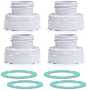 Maymom Conversion Kit Compatible with Medela Breast Pumps to use with Phillips Avent Classic Bottles Avent Natural PP Bottle and Spectra Wide-Mouth Bottles Thread Changer; w Sealing Rings