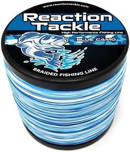 Reaction Tackle Braided Fishing Line Blue Camo 100LB 1500yd