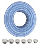 1/2"ID x 100FT High Pressure Braided Clear Flexible Industrial PVC Tubing, Heavy Duty UV Chemical Resistant Vinyl Hose Water