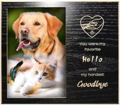 JOEZITON Pet Memorial Gift Personalized 4x6 Picture Frame for Loss of Dogs or Cats. (W01A)