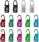 14 PCS Luggage Lock, 3-Digit Combination Padlock Mini Travel Lock Number Lock for Bag Backpack Luggage Suitcase (7 Colors)