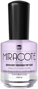 duri Miracote Quick Dry Through Top Coat for Miracle Gloss Finish, None Yellowing, Low Viscosity, Protects Polish from Chipping, Super Glossy, Long Lasting Cosmetics