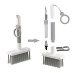 Soft Brush Keyboard Cleaner, Computer Cleaning Tool Kit, 7 in 1 Multipurpose Corner Slit Duster Keycap Puller and Soft Microfiber Brush for Bluetooth Headset Lego Airpods Laptop Camera Lens (Grey)