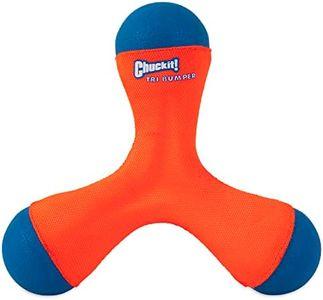 Chuckit! Amphibious Tri-Bumper Fetch Dog Toy, Medium (8.2 Inch),Black