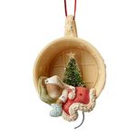 Enesco Heart of Christmas Mouse Sleeping in Cup Ornament 2.87 IN