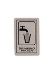 THW® Stainless Steel Self Adhesive DRINKING WATER Signage Board (6"x4")