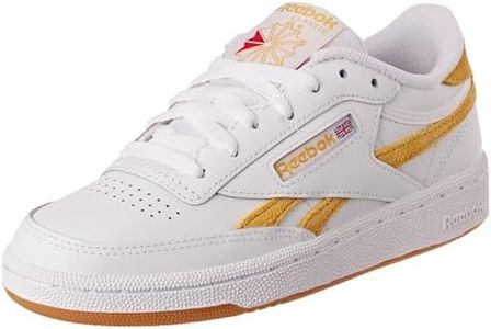 Reebok Women's Club C Revenge Sneaker, FTWR White/Retro Gold F23-R/Stucco, 5 UK