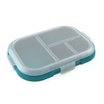 Bentgo Kids Chill Tray with Transparent Cover - Reusable, BPA-Free, 4-Compartment Meal Prep Container with Built-In Portion Control for Healthy On-the-Go Lunches (Confetti Edition: Truly Teal)