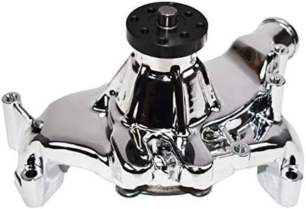 A-Team Performance - 8-Blade Aluminum 5/8" Volume Long Water Pump - Compatible with Big Block Chevrolet 396 402 427 454 Chrome