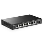 YuLinca 8 Port 2.5G Managed Switch with 10G SFP+ Slot, 8 x 2.5Gigabit Base-T Ports, Support LACP/QOS/VLAN/IGMP, Metal Easy Web Managed Fanless Network Switch