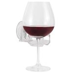 SipCaddy Bath & Shower Portable Cupholder Caddy for Beer & Wine Suction Cup Drink Holder, Clear