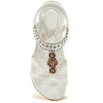 Womens Flat Sandals Comfort Walking Shoes Casual Beach Shoes Dressy Summer Jeweled Bohemian Flats for Woman