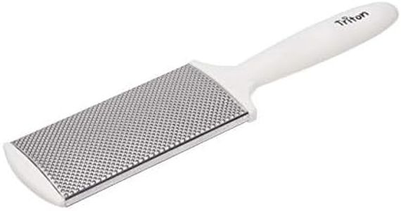 TRITON Professional Dual Sided Foot Scrubber,Filer with Steel and Emery Pad. Hard n Dead Skin Callus Remover, Pedicure Foot Scraper for Men n Women