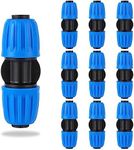 16mm Drip Irrigation Fittings Lock Barbed Straight Connectors For 1/2 Inch Drip Tubing (OD 0.620 in.ID is 0.520. in) Fit,(10 Pcs Blue)