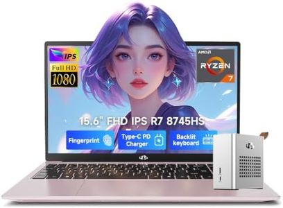 NIMO 15.6 Gaming-Creator-Laptop, 8 Core AMD Ryzen 7 8745HS 32GB RAM 1TB SSD Radeon 780M, with eGPU Dock with RX 7600M XT 8GB GDDR6 for Video Editing, AI Tasks & Remote Streaming, 2-Yr Warranty