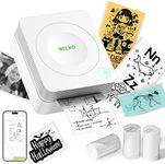 Nelko Sticker Printer, PM230 Mini Printer Bluetooth Portable Sticker Maker with 3 Rolls Paper, for DIY Creation, Study Notes, Pictures, Receipts, List, Multiple Templates for Phone & Tablet, White