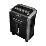 Fellowes 16 Sheet Paper Shredder for Office Use - 100% Jam Proof Cross Cut Shredder - 79Ci Shreds for 20 Minutes - Powershred Office Shredder with Large 23 Litre Pull-Out Bin - DIN Level P4 - Black