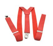 Z&H Red Glitter Suspenders, Electric, Costume Accessories, Universal Suspenders.