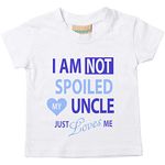 60 Second Makeover Limited I'm Not Spoiled My Uncle Just Loves Me Boys Tshirt Size - 0-6 Months White