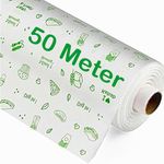 OFIXO 50 Meters Food Wrapping Paper Roll - Premium Non-Stick Butter Wrapping Paper. Food Wrapping Paper, Re-heatable Non Stick Paper, Parchment Paper