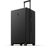 LEVEL8 Suitcase Lightweight 100% PC Trolley Case Micro-Diamond Textured Design, Carry on Luggage with 8 Spinner Wheels, TSA Approved Hard Shell Large Suitcase (76cm, 99L, Black)