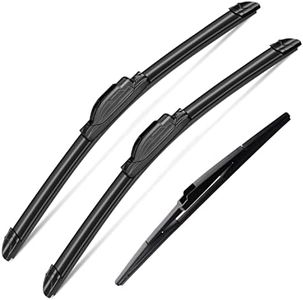 3 Windshield Wipers Set for 2004 2005 2006 2007 2008 2009 Toyota Prius, Original Equipment Replacement Windshield Wiper Blades for My Car 26"/18"/16" (Pack of 3) J- HOOK