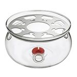 CnGlass Universal Glass Teapot Warmer,Handcrafted with Heat Proof & Lead-Free Glass Tealight Warmer 5.3 in/13.5cm Diameter (Candle not Included)