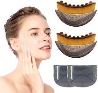 2-Piece Set of Lymphatic Drainage Massager, Facial Contour Brush, Facial Dry Brush, Double Chin Reducer for Shaping, deswelling, detoxification and Lifting, improving Skin Radiance and Absorption.