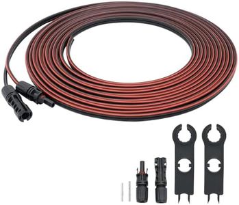 FIRMERST 10M 4mm²*2 Solar Extension Cable with Female and Male Connector with Wrench Red and Black