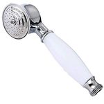 Zhi Jin 1Pc Vintage Handheld Shower Head Only Replacement Parts Bronze Detachable Bathroom Showerhead White