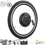 Voilamart Electric Bike Conversion Kit 26" 1500W Ebike Rear Wheel Kit 48V Electric Bike Motor Kit, Bicycle Hub Motor with Intelligent Controller and PAS System for Road Bike