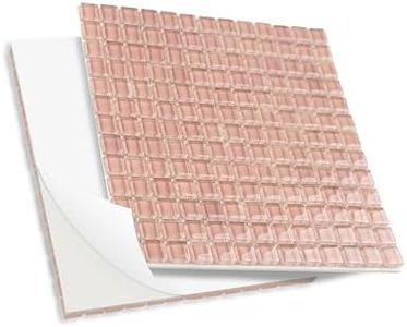 NicesungDECO 169 Particles Self-Adhesive Mosaic Tile 178g. Hobbies Children Handmade Crystal Glass Tiles Craft for Bathroom Kitchen Home Decoration DIY Art Projects,0.4X0.4 Inch (Light red)